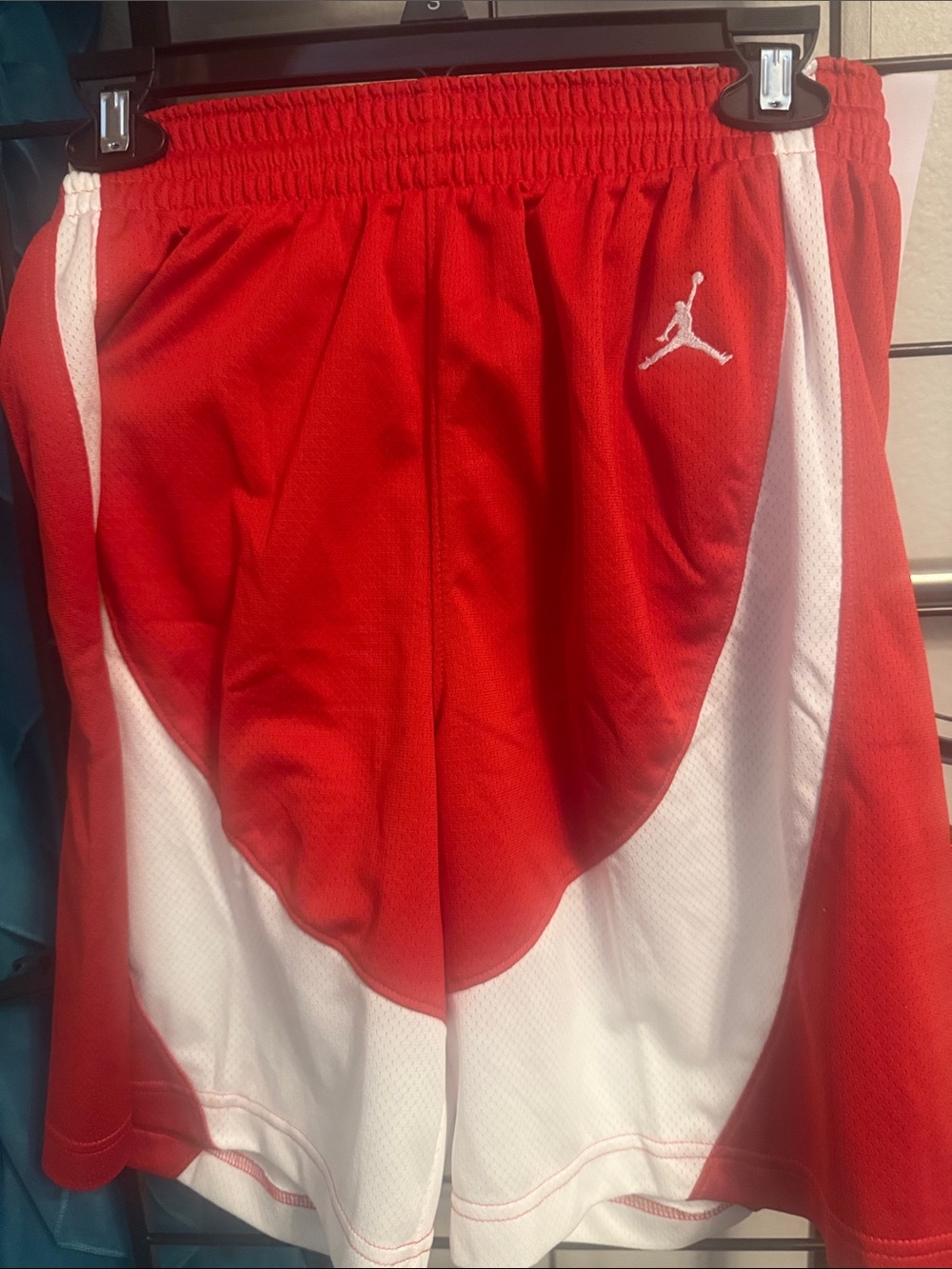 Jordan Red & White Boys' Basketball Shorts